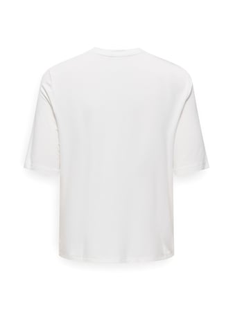 ONLBAMBOO S/S O-NECK TOP CC JRS Kadın Beyaz  - 15377110