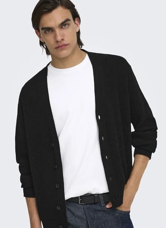 Only & Sons Hırka, L, Siyah