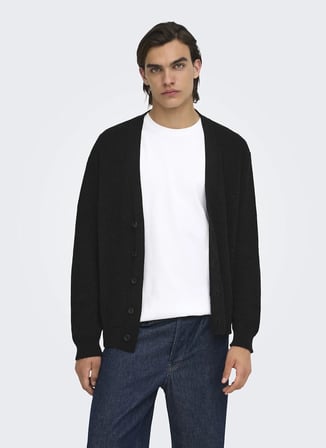Only & Sons Hırka, L, Siyah