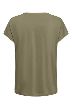 Only Onlhannah Regular Fit Bisiklet Yaka Basic T Shirt Bayan T SHİRT 15371576 HAKİ