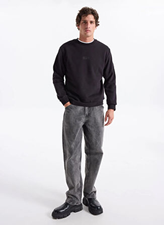 Jack & Jones Bisiklet Yaka Siyah Erkek Sweatshırt JORNEWPOINT SWEAT CREW NECK BAW25