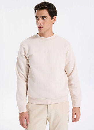 Jack & Jones Bisiklet Yaka Krem Erkek Sweatshırt JORNEWPOINT SWEAT CREW NECK BAW25