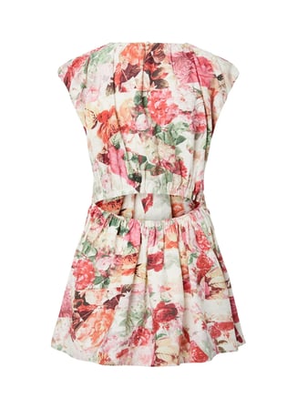 Çok Renkli Kadın Yuvarlak Yaka Elbise YASROSALLA SL DRESS S.