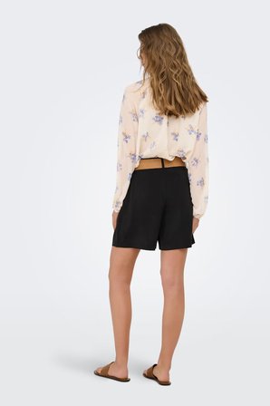 Only Onlibiza Modal Kumaş Yüksek Bel Kemerli Short Bayan SHORT 15370298 SİYAH