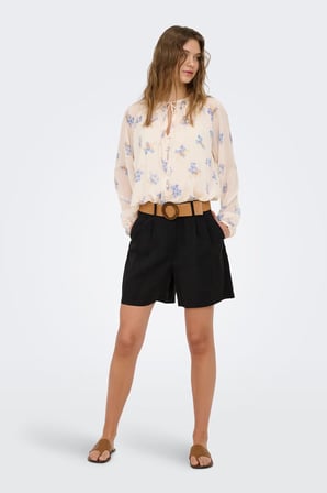 Only Onlibiza Modal Kumaş Yüksek Bel Kemerli Short Bayan SHORT 15370298 SİYAH