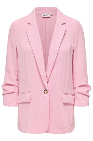 Only Onlita Regular Fit Kruvaze Yaka Blazer Ceket Bayan CEKET 15370275 PEMBE
