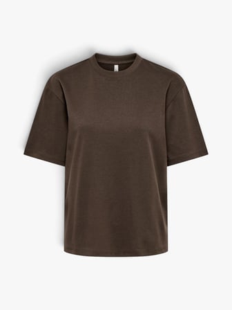 ONLSUPERIOR SS ONECK LOOSETOP JRS NOOS Kadın Kahverengi T-Shirt - 15377604