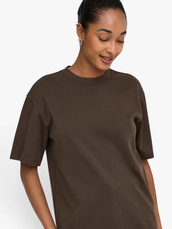 ONLSUPERIOR SS ONECK LOOSETOP JRS NOOS Kadın Kahverengi T-Shirt - 15377604
