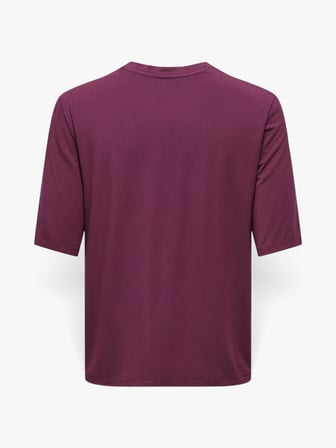 ONLBAMBOO S/S O-NECK TOP CC JRS Kadın Mor  - 15377110