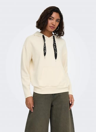 ONLY Ekru Kadın Sweatshirt 1537780913-0905 TCX
