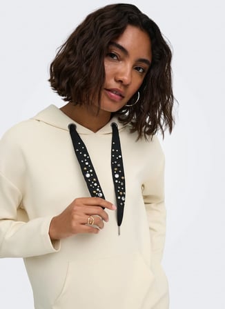 ONLY Ekru Kadın Sweatshirt 1537780913-0905 TCX