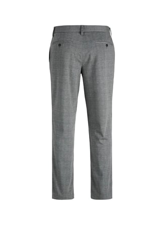 Jack & Jones Gri Erkek Prince de Galles Chino Pantolon 12298647 JPSTOLLIE DEVON CHINO NOOS