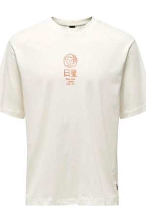 ONLY & SONS Erkek ONSMALIK LIFE RLX SS TEE TR Relax Fit Kısa Kollu Tişört 