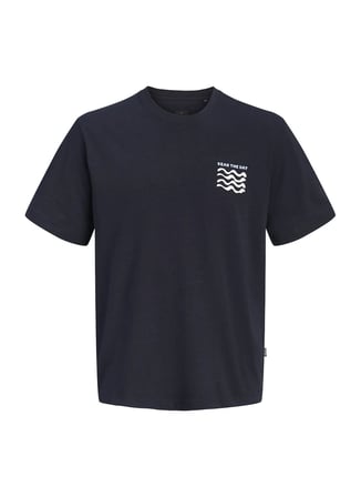 Jack & Jones Lacivert Erkek Yazı Baskılı T-Shirt 12294944 JPRBLAJAKE SS TEE