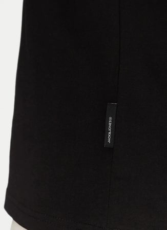 Jack & Jones Siyah Erkek Normal T-Shirt 12273070 JCORECHARGE MOLD TEE CNECK