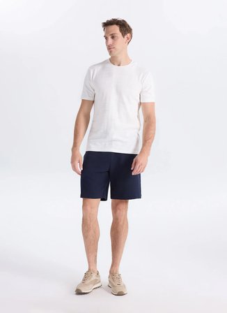 Jack & Jones Lacivert Erkek Fit Yazı Baskılı Sweat Şort 12300731 JPSTKARLNEWPLUSHSWEATSHORT