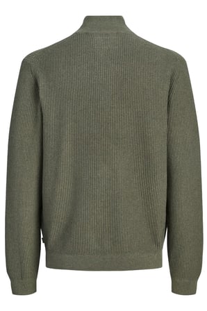 Jack & Jones Premium Regular Fit Yarım Femruarlı Dik Yaka Kazak Erkek KAZAK 12301708 KOYU HAKİ
