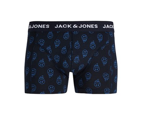 Jack Jones JACDALE SMILEY TRUNKS 3 PACK Erkek Boxer (3'Lü) 12301230-BLACK Siyah