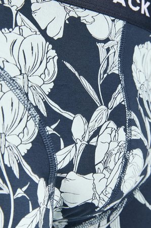 Jack & Jones JACABSTRACT Flower Erkek Boxer 3'lü Paket Desenli Rahat Pamuklu Günlük 