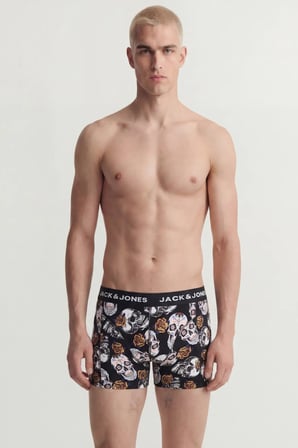 Jack & Jones Erkek Jacraul 3'lü Boxer 12301210 Siyah