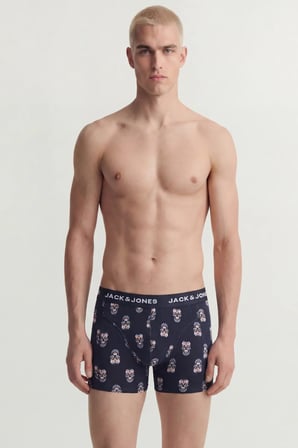 Jack & Jones Erkek Jacraul 3'lü Boxer 12301210 Siyah