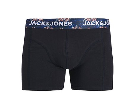 Jack Jones JACLAMINE FLOWER TRUNKS 3 PACK SN Erkek Boxer (3'Lü) 12301206-SKY-CAPTAIN Lacivert