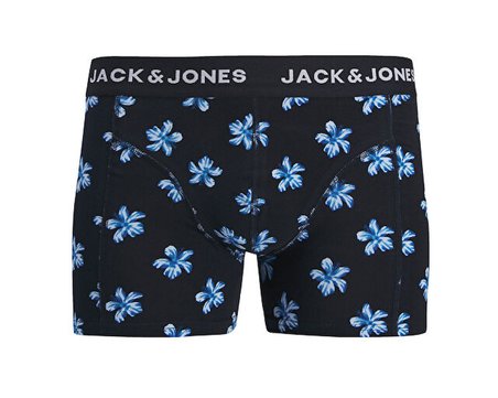 Jack Jones JACLAMINE FLOWER TRUNKS 3 PACK SN Erkek Boxer (3'Lü) 12301206-SKY-CAPTAIN Lacivert