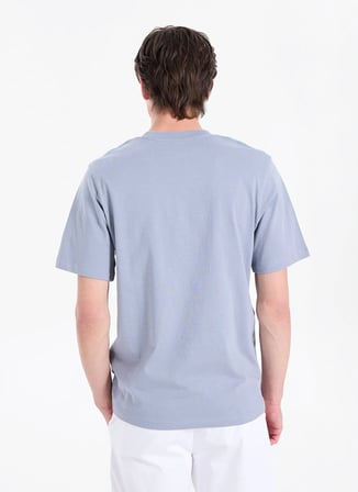 Jack & Jones Gri Erkek Relaxed T-Shirt 12295049 JORCASSIS MINIMALTEE CNECK