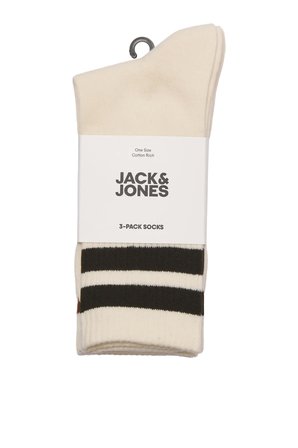 Jack & Jones Erkek Jactravıs Marka Logolu 3'lü Çorap 12260082 Krem