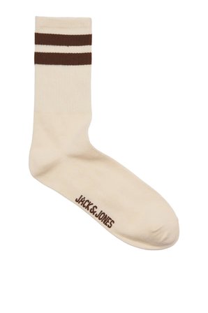 Jack & Jones Erkek Jactravıs Marka Logolu 3'lü Çorap 12260082 Krem
