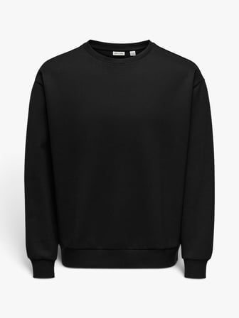 ONSDANE AIRFLEX RLX LS CREW SWEAT NOOS Erkek Siyah Sweatshirt - 22039234