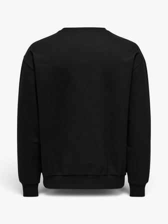 ONSDANE AIRFLEX RLX LS CREW SWEAT NOOS Erkek Siyah Sweatshirt - 22039234