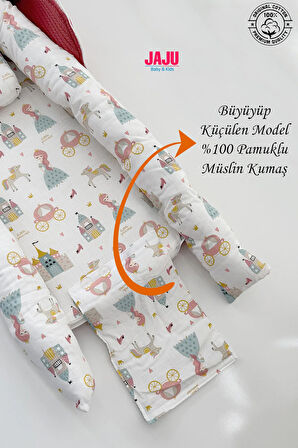 Çantalı Babynest Taşınabilir Anne Yanı Müslin Prenses Örgü Pike Babynest