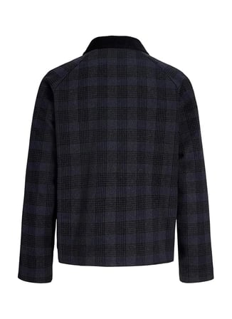 Jack & Jones Siyah Erkek Ekoseli Ceket 12300436 JORSALAMANCO BARN JACKET
