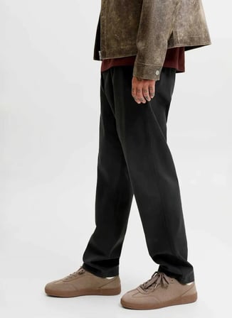 Jack & Jones Siyah Erkek Rahat Chino Pantolon 12303011  -JPSTKANE VANCE JOGGER