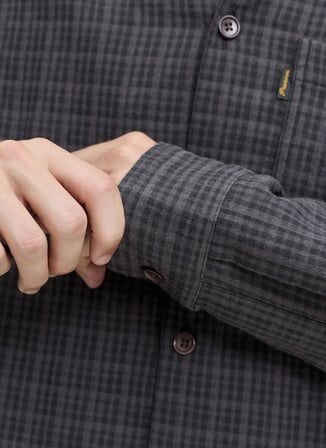 Jack & Jones Siyah Erkek Rahat Kareli Gömlek 12301356 JPRBLUCALEB L/S SHIRT