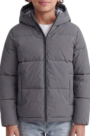 Jack & Jones Kids Jjgalaxy Kapitoneli Kapüşonlu Şişme Mont Erkek Çocuk MONT 12303956 ASFALT