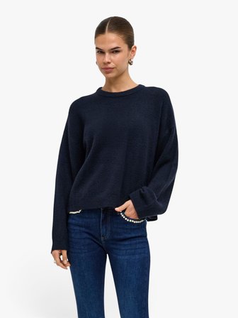 ONLSIMONI L/S O-NECK PULLOVER KNT NOOS  Mavi Kazak - 15368976