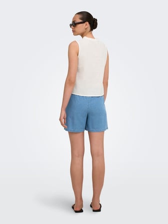 ONLSWAR S/L FRILL TOP WVN Kadın Beyaz Bluz - 15378512