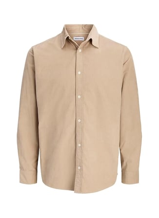 Jack & Jones Siyah Erkek Gömlek 12298525 JJEFIELD CORD SHIRT LS SN