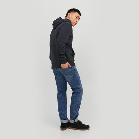 Jack&Jones Corp Logo Erkek Mavi Kapüşonlu Sweatshirt