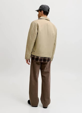 Jack & Jones Bej Erkek Ceket 12298864 JJECOLTON WORKER JACKET