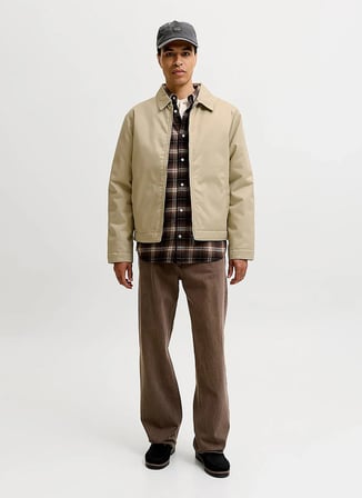 Jack & Jones Bej Erkek Ceket 12298864 JJECOLTON WORKER JACKET