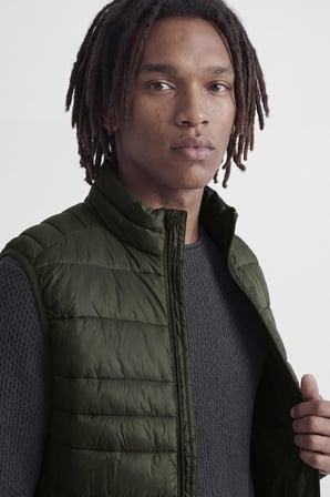 Jack & Jones JJEKINGSLEY Erkek Hafif Şişme Yelek Dik Yaka Günlük Rahat 