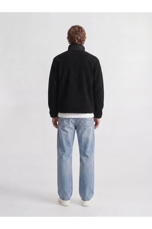Jack&Jones 12299491 JJESOHO TEDDY JACKET AW26 BLACK ERKEK CEKET