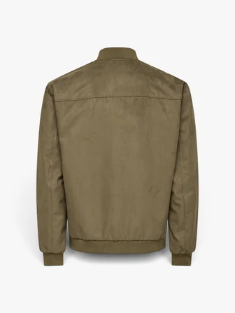 ONSLUCAS FAKE SUEDE BOMBER OTW NOOS Erkek Kahverengi Mont - 22027463