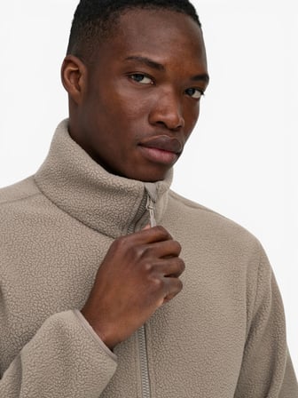 ONSJASON PRTC FLEECE JACKET OTW NOOS Erkek Gri Ceket - 5054882