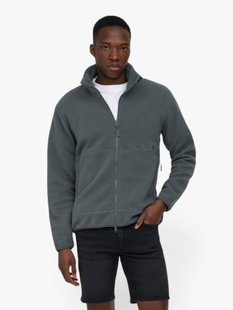ONSJASON PRTC FLEECE JACKET OTW NOOS Erkek Gri Ceket - 5054882
