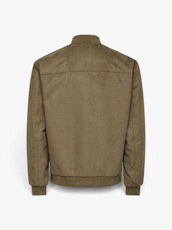 ONSLUCAS FAKE SUEDE BOMBER OTW NOOS Erkek Kahverengi Mont - 22027463