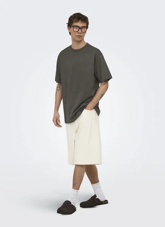 Only & Sons Kahve Erkek T-Shirt 22022532 ONSFRED LIFE SS TEE NOOS